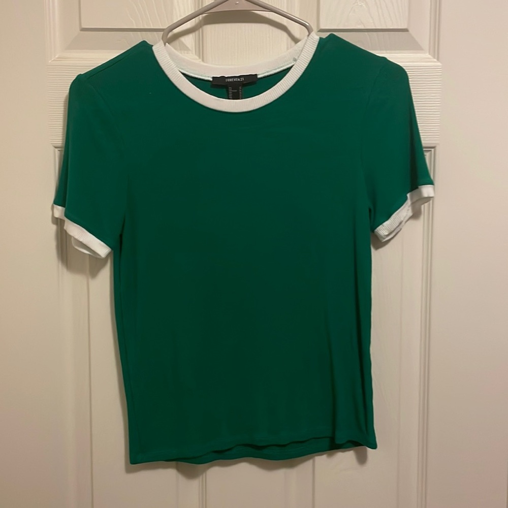 forever 21 green crop